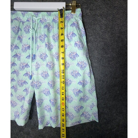 Peter Millar Seaside Collection Swim Trunks Men's M Lionfish Print Mint Green - Picture 7 of 7